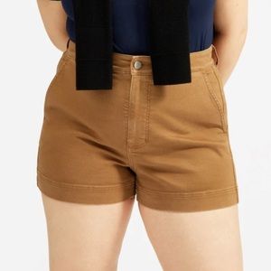 Everlane The Cotton Twill Short ochre sz 8